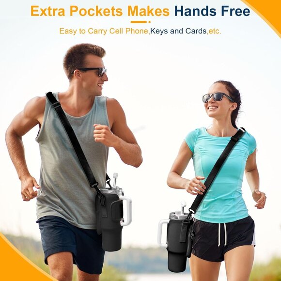 NWT Water Bottle Bag with Phone Pocket for Stanley 40oz Tumbler - Picture 4 of 5